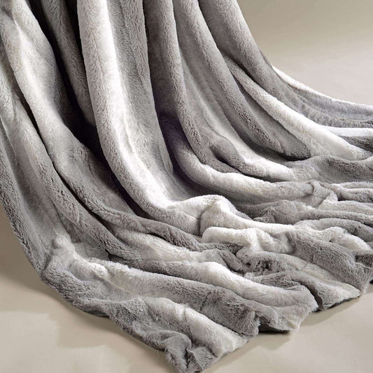 Highliving Faux Fur Rabbit Throw