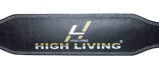 HIGHLIVING Leather Weight Lifting Belt Gym Strap for Back Support and fitness