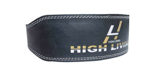 HIGHLIVING Leather Weight Lifting Belt Gym Strap for Back Support and fitness