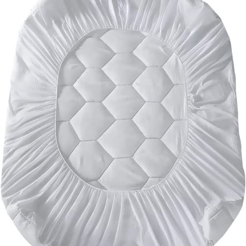 Quilted Mattress Protector, Triple Filled Mattress Topper 40 cm