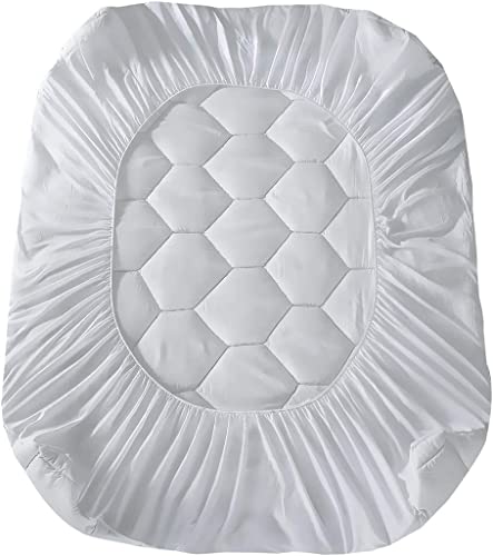 Quilted Mattress Protector, Triple Filled Mattress Topper 40 cm