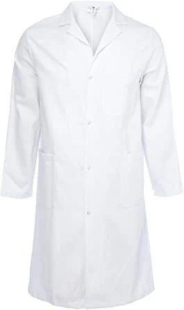 Highliving Unisex White Lab Coat Laboratory Coat Warehouse Coat Doctor's Coat Food Coat